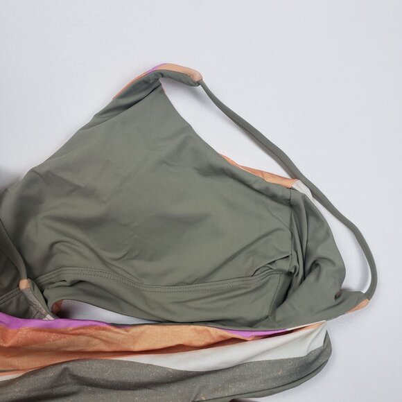 Prana Bikini Set Willow Falls Top & Gemma Bottom Medium Reversible Waves Print - Picture 13 of 16